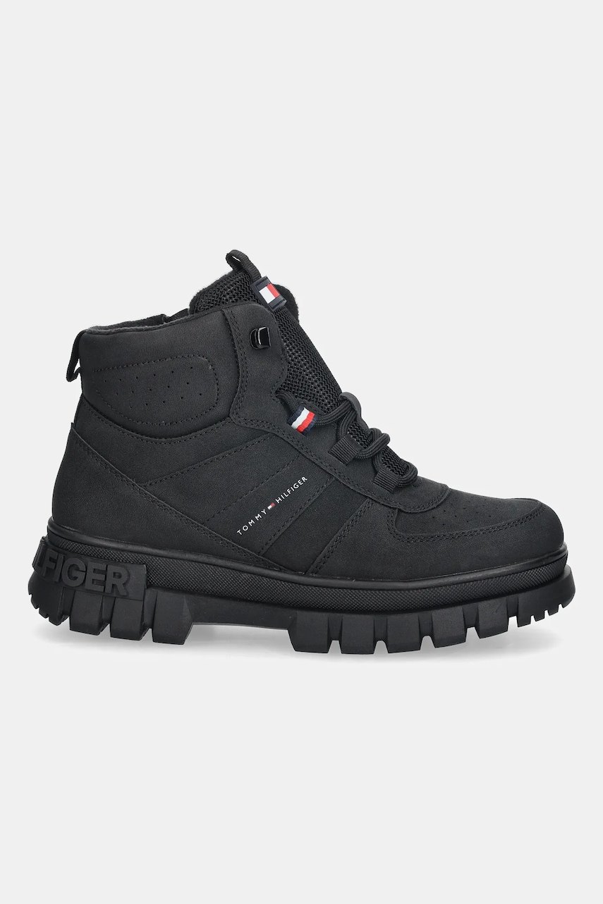 Детские зимние сапоги Tommy Hilfiger цвет чёрный T3X5-34129 Детские зимние сапоги Tommy Hilfiger цвет чёрный T3X5-34129