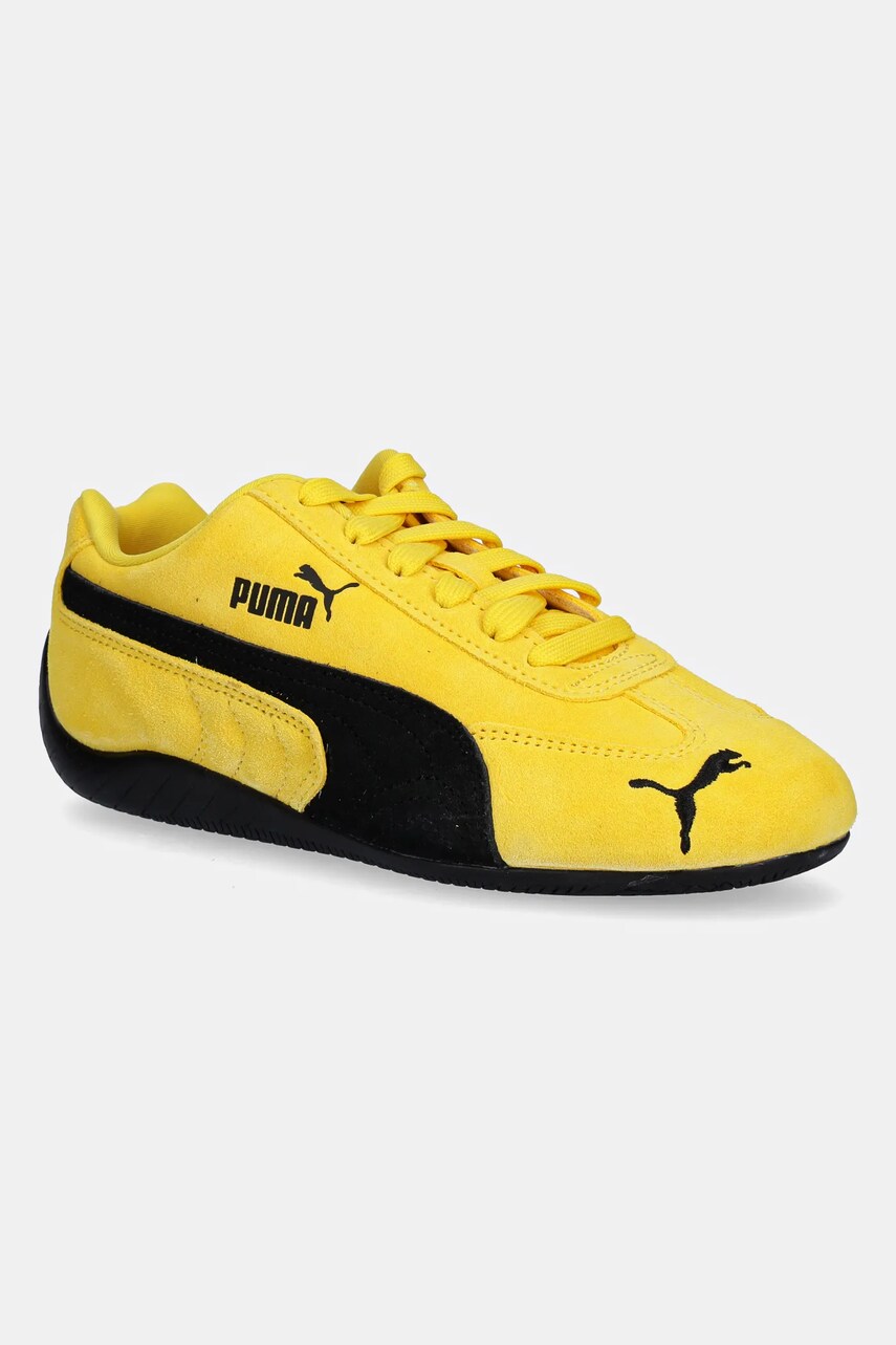 Puma sneakers din piele întoarsă Speedcat OG Jr culoarea galben, 401698