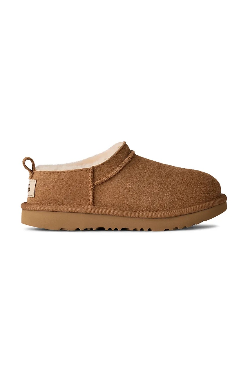 Levně Dětské sněhule UGG CLASSIC MICRO hnědá barva, 1174410K