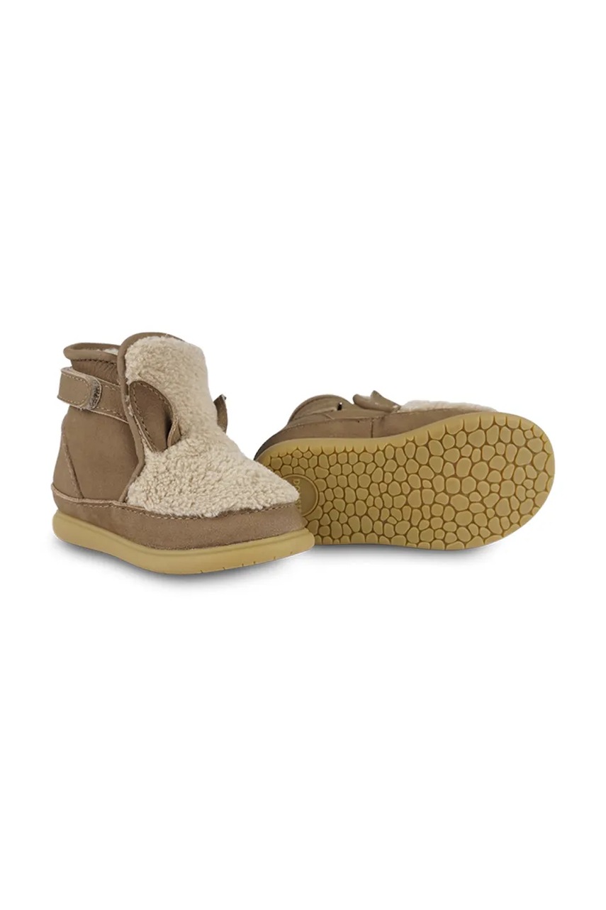 Обувь для новорождённых Donsje Roumi Shoes Alpaca цвет коричневый 1500901 Обувь для новорождённых Donsje Roumi Shoes Alpaca цвет коричневый 1500901