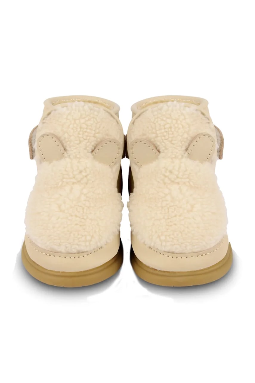 Обувь для новорождённых Donsje Roumi Shoes Polar Bear цвет бежевый 1500907 Обувь для новорождённых Donsje Roumi Shoes Polar Bear цвет бежевый 1500907
