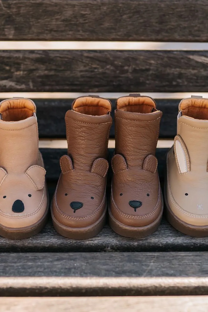 Δερμάτινα βρεφικά παπούτσια Donsje Thudo Classic Boots Bear φωτογραφία