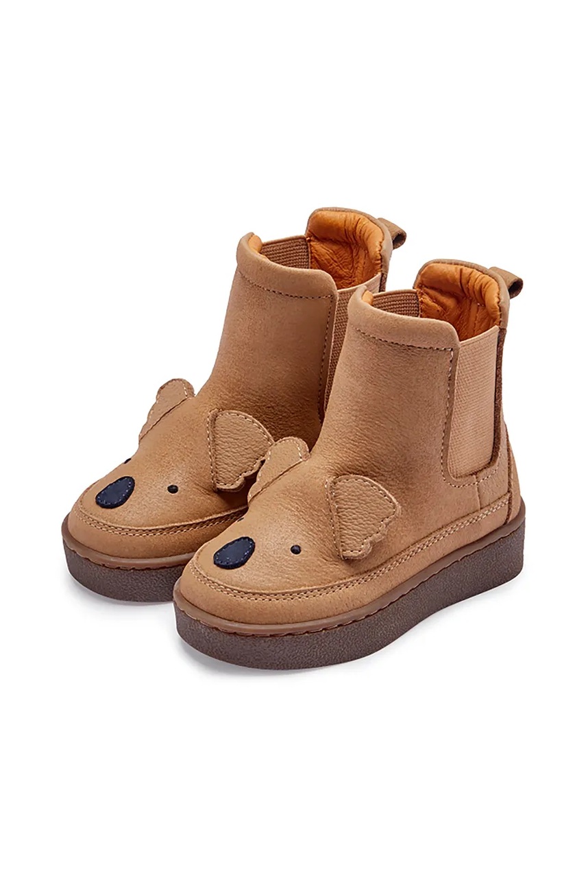 Кожаные кроссовки для младенцев Donsje Thudo Classic Boots Koala цвет коричневый 1504704 Кожаные кроссовки для младенцев Donsje Thudo Classic Boots Koala цвет коричневый 1504704