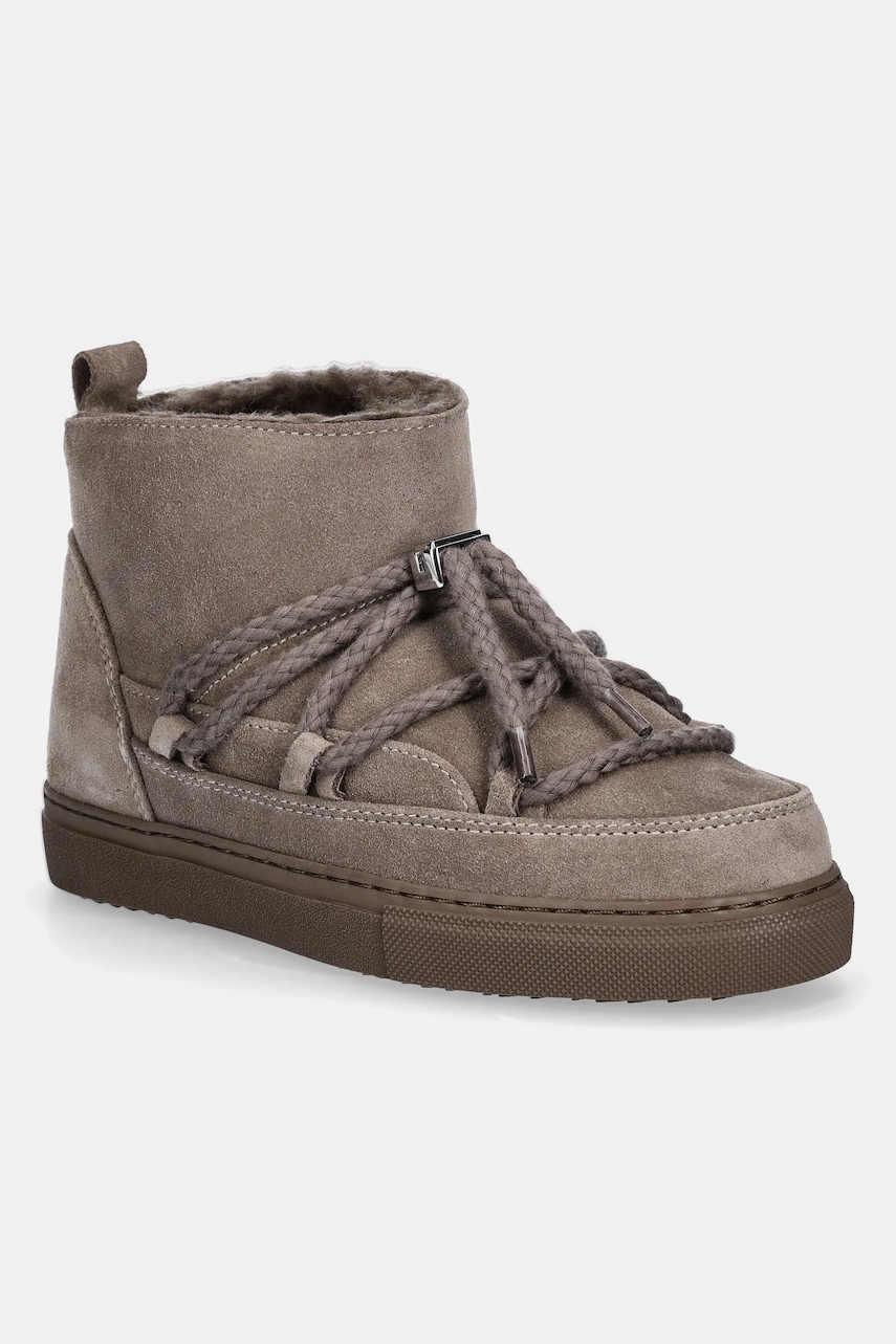 Levně Dětské semišové sněhule Inuikii CLASSIC LOW hnědá barva, 3001.001.0021