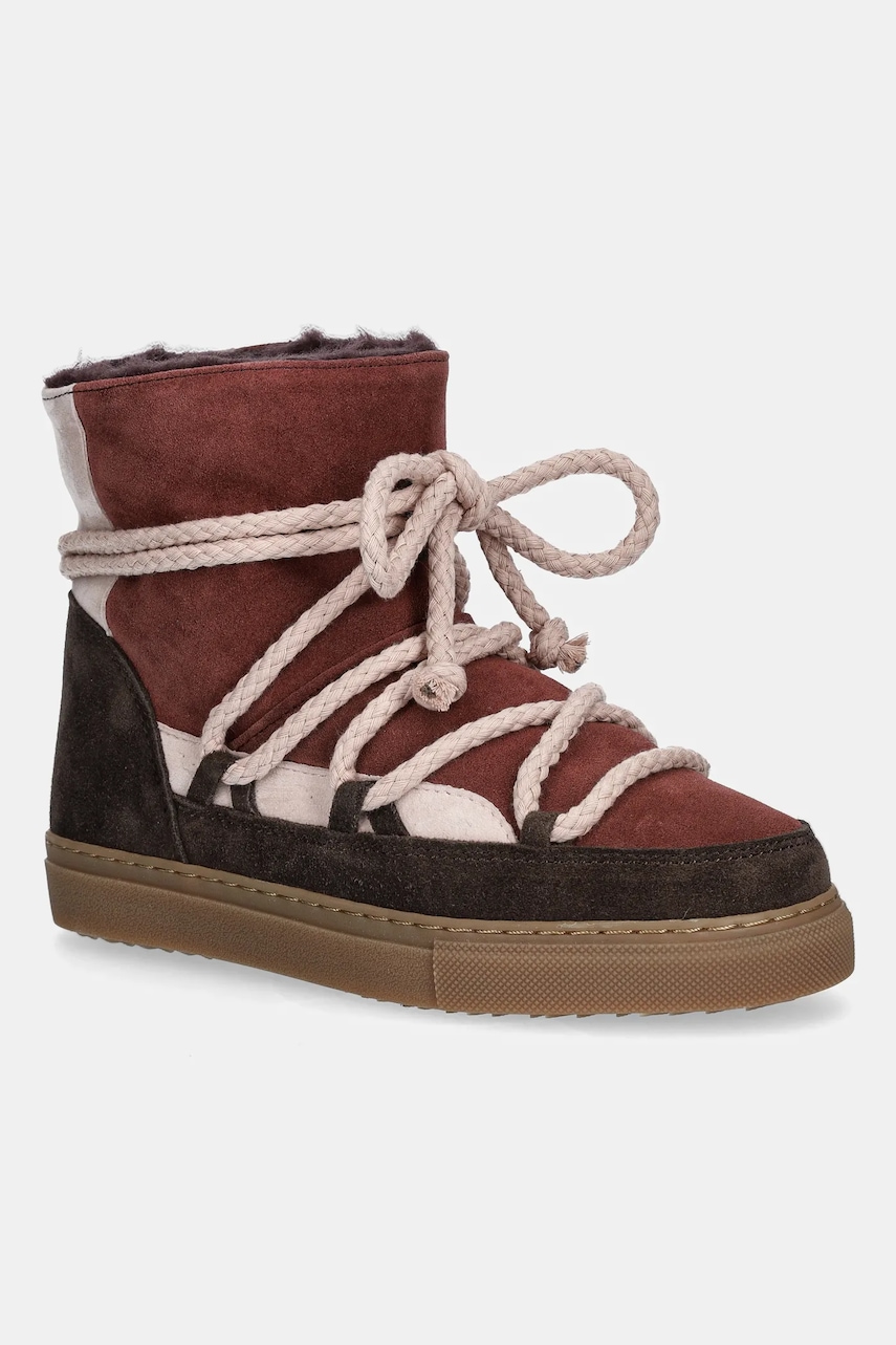 Inuikii cizme de zăpadă din piele întoarsă PATCHWORK culoarea roz, 3001.003.0072