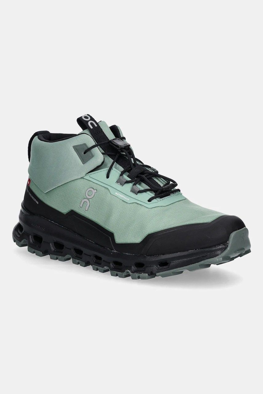ON running pantofi copii Cloudhero Mid Waterproof culoarea verde, 3YD30024331 Cloudhero Mid Waterproof