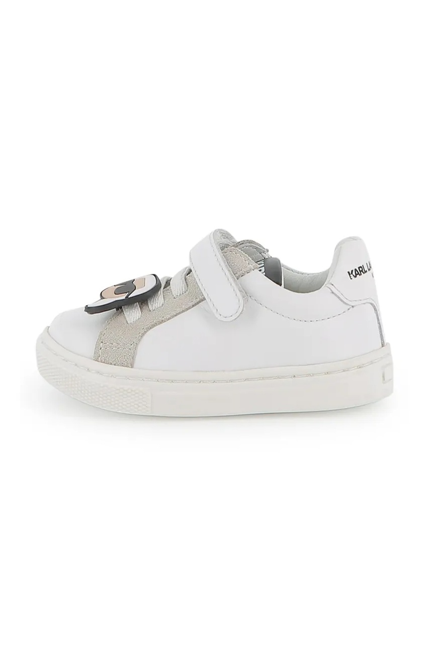 Детские кожаные кроссовки Karl Lagerfeld цвет белый Z30991