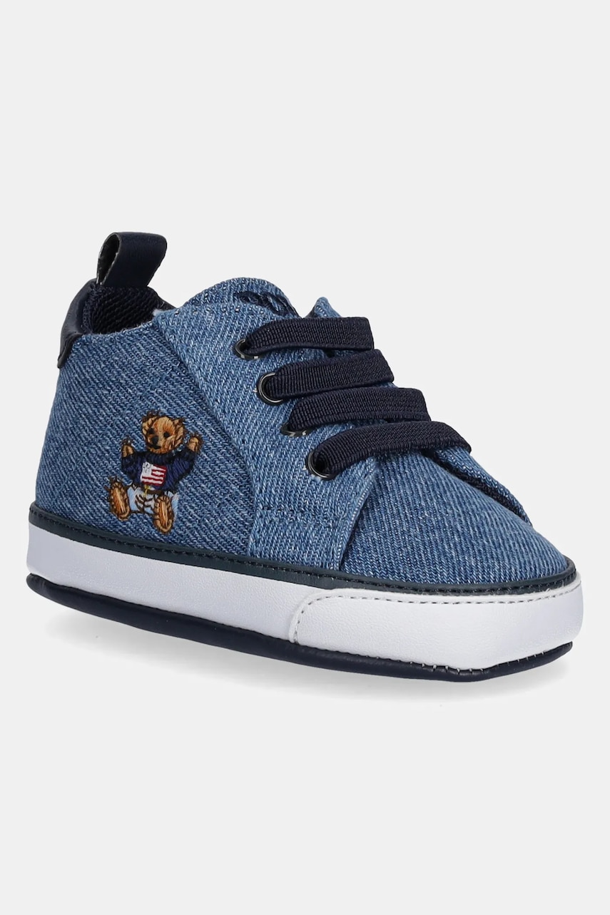 Levně Dětské boty Polo Ralph Lauren QUILTON BEAR GORE HI LAYETTE modrá barva, RL03477430