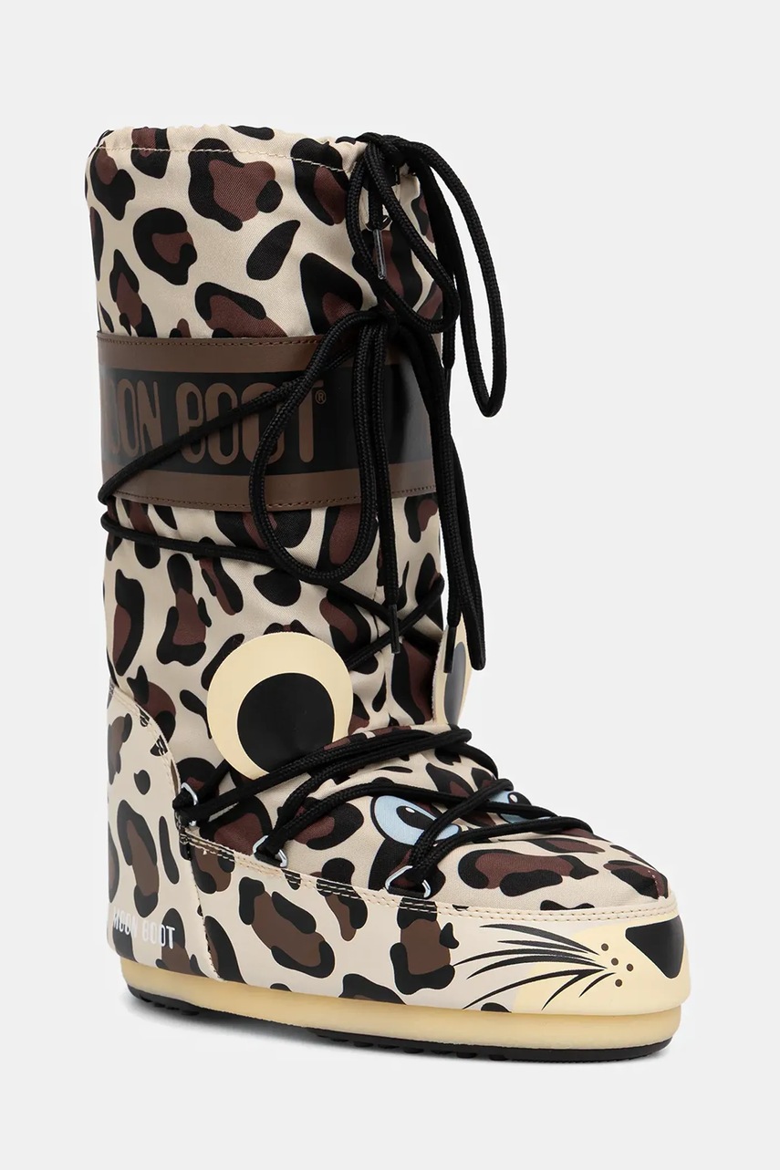 Levně Dětské sněhule Moon Boot MB ICON ANIMAL béžová barva, 80D3400300