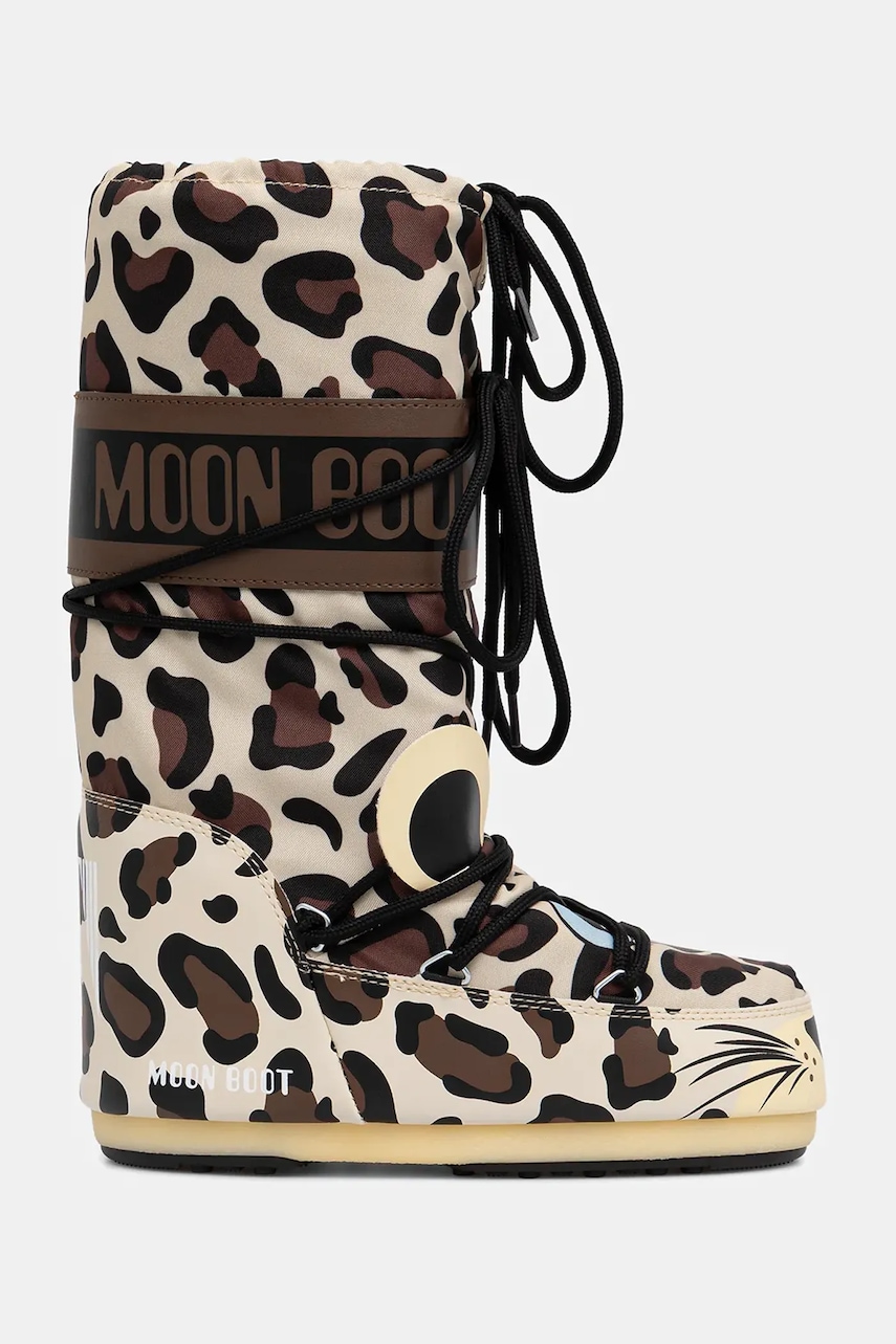 Детские сапоги Moon Boot MB ICON ANIMAL цвет бежевый 80D3400300 Детские сапоги Moon Boot MB ICON ANIMAL цвет бежевый 80D3400300