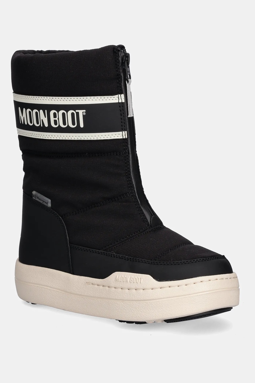 Levně Dětské zimní boty Moon Boot MB JR PARK ZIP HIGH WP černá barva, 80D3440080