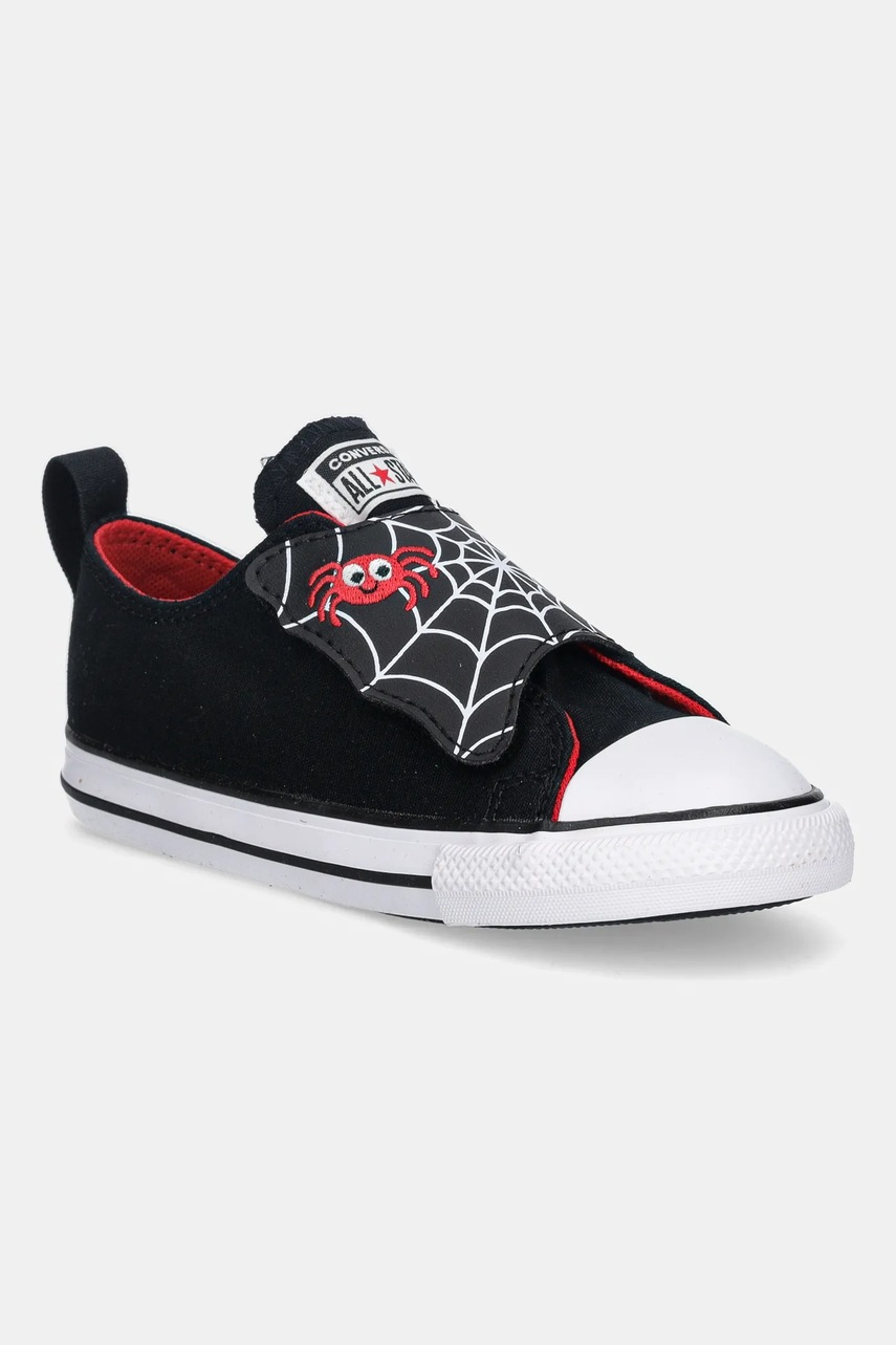 Converse teniși copii CHUCK TAYLOR ALL STAR ONE STRAP culoarea negru, A15582C
