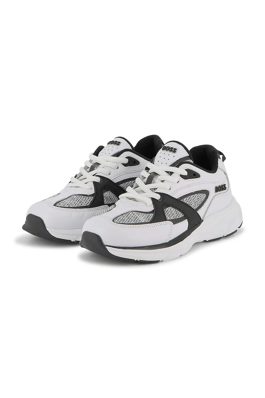 BOSS sneakers pentru copii culoarea alb, J52570