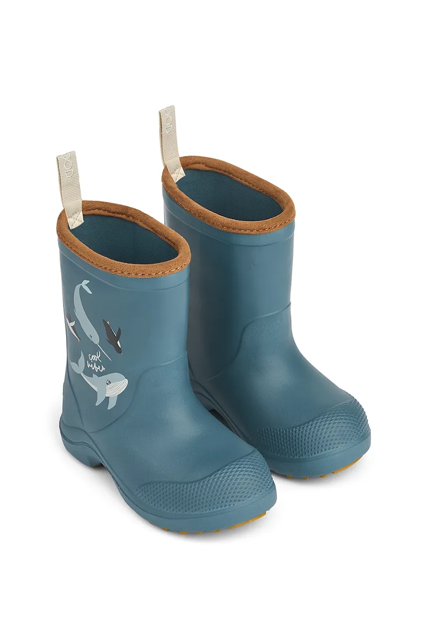 Levně Dětské holínky Liewood Aston Rainboot modrá barva, LW20058