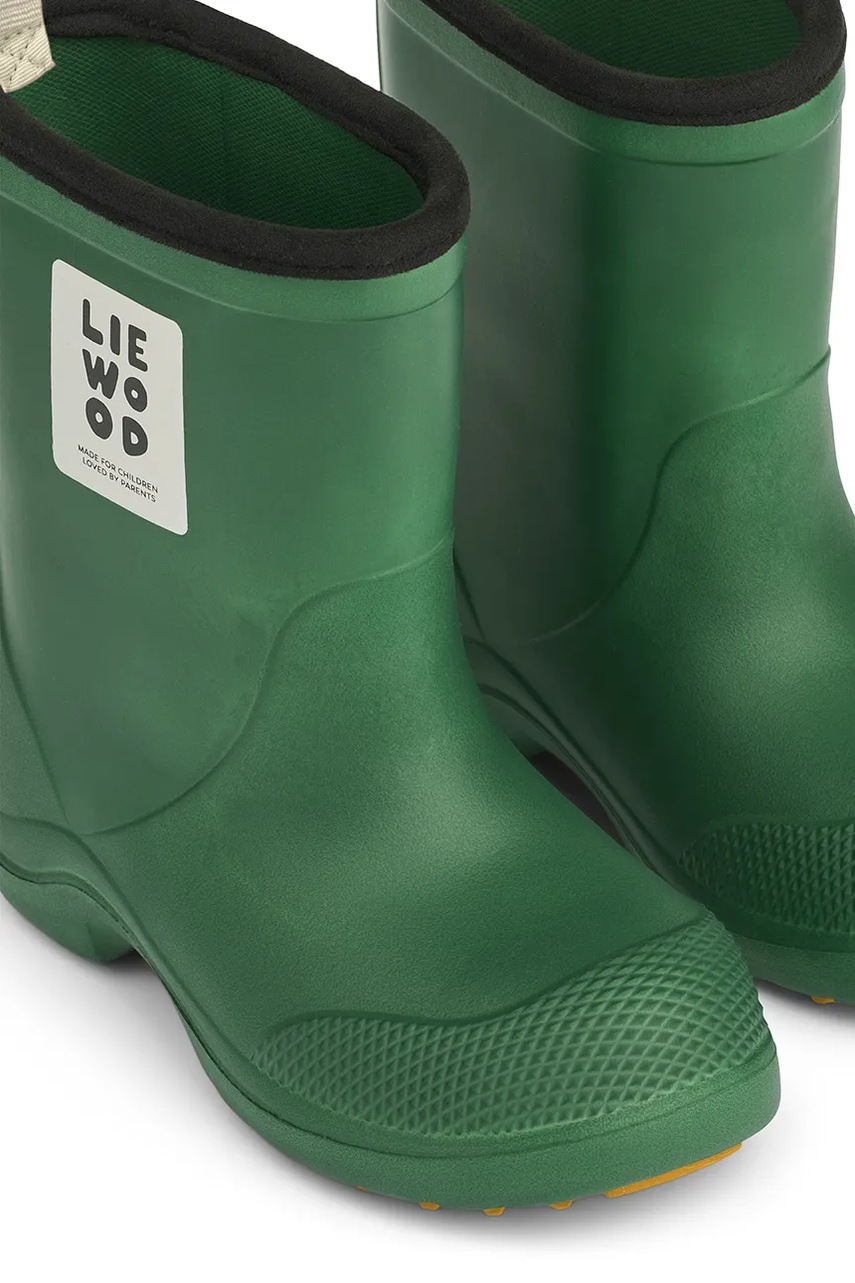 Детские резиновые сапоги Liewood Aston Rainboot цвет зелёный LW20058