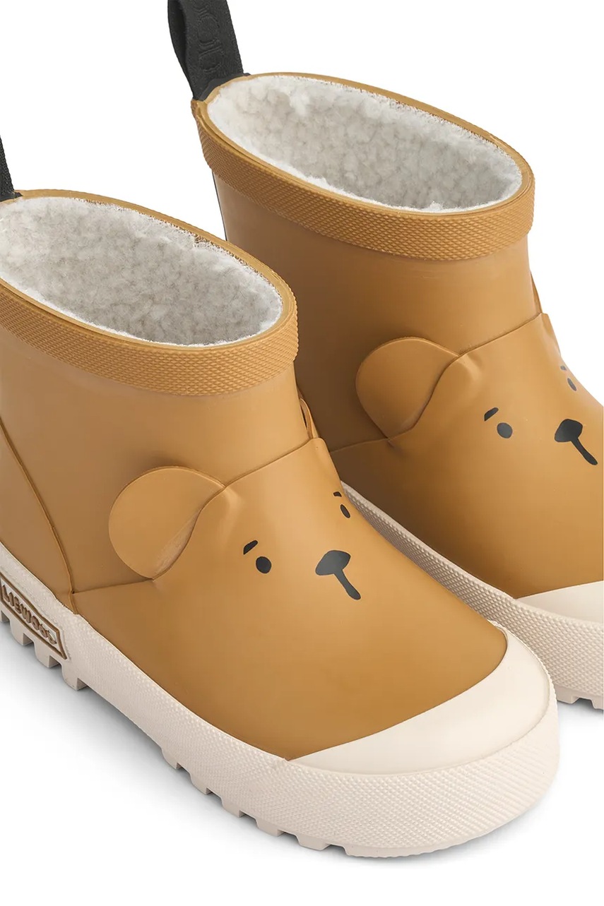 Детские резиновые сапоги Liewood Jesse Bear Thermo Rainboot цвет коричневый LW20328