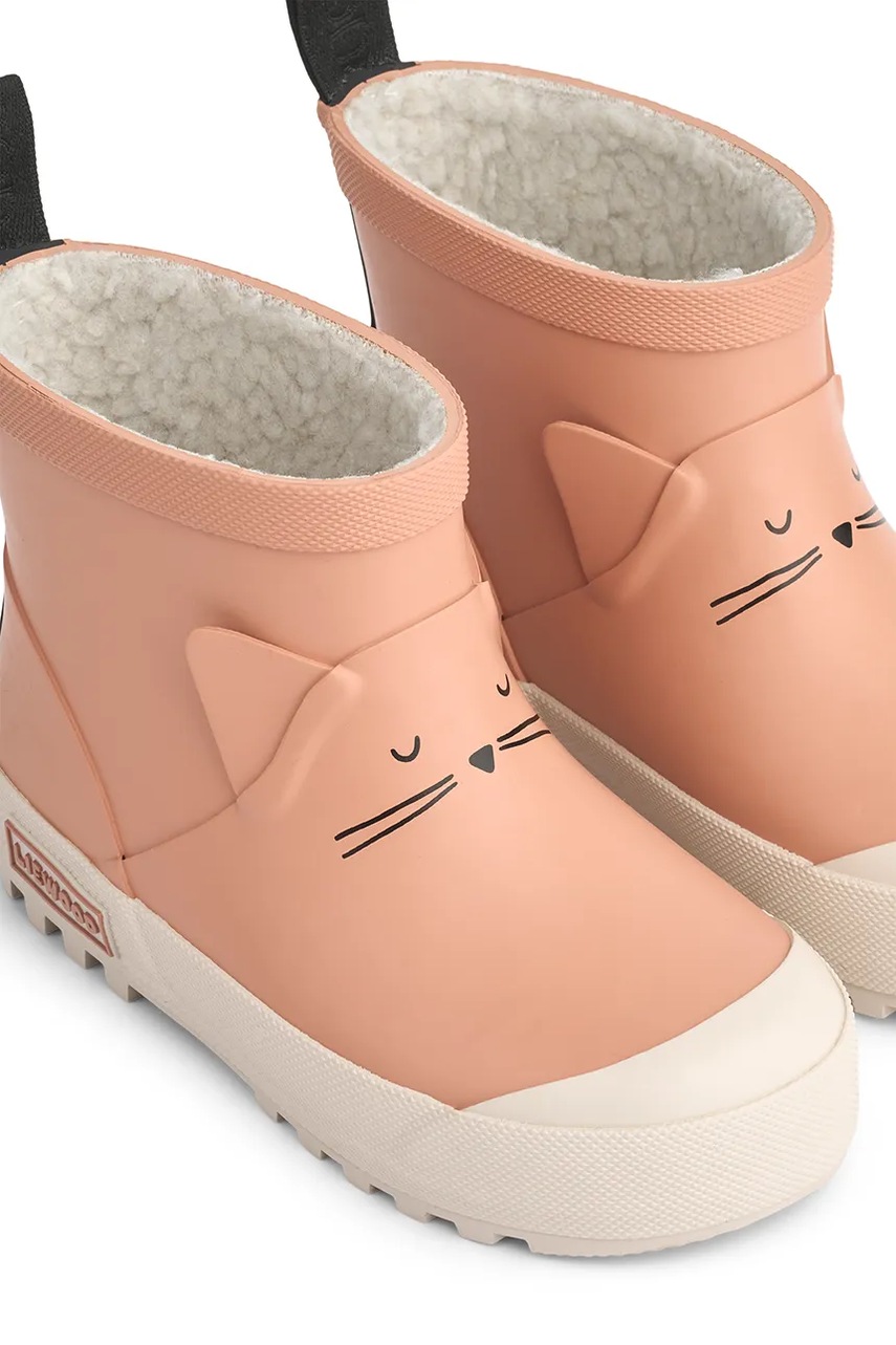 Детские резиновые сапоги Liewood Jesse Cat Thermo Rainboot цвет оранжевый LW20370