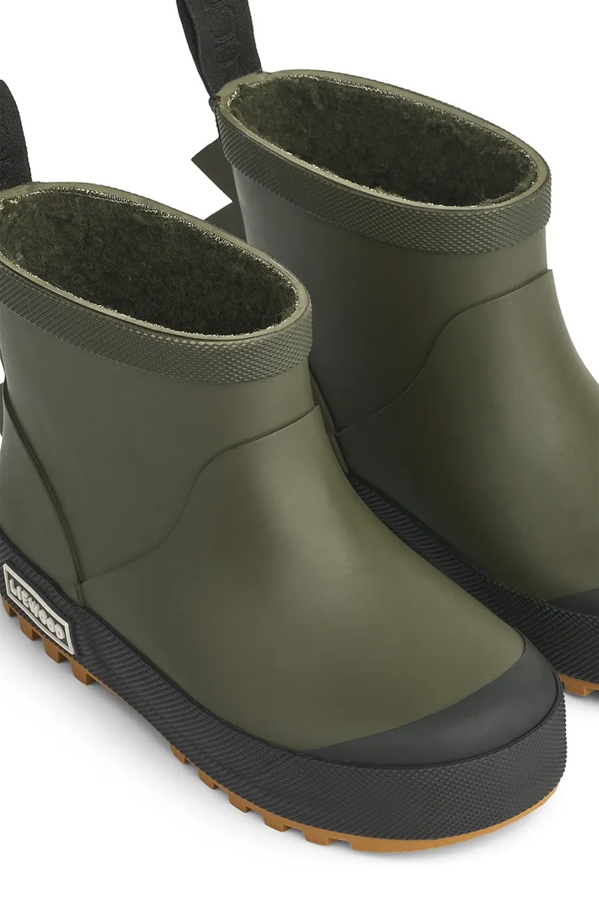 Детские резиновые сапоги Liewood Jesse Dino Thermo Rainboot цвет зелёный LW20371