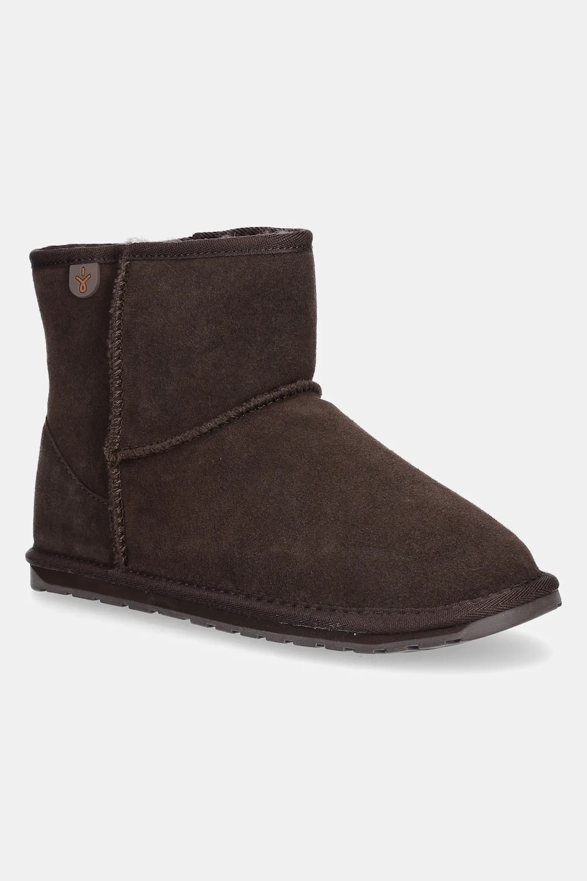 Levně Dětské semišové sněhule Emu Australia Wallaby Mini Teens hnědá barva, T10103