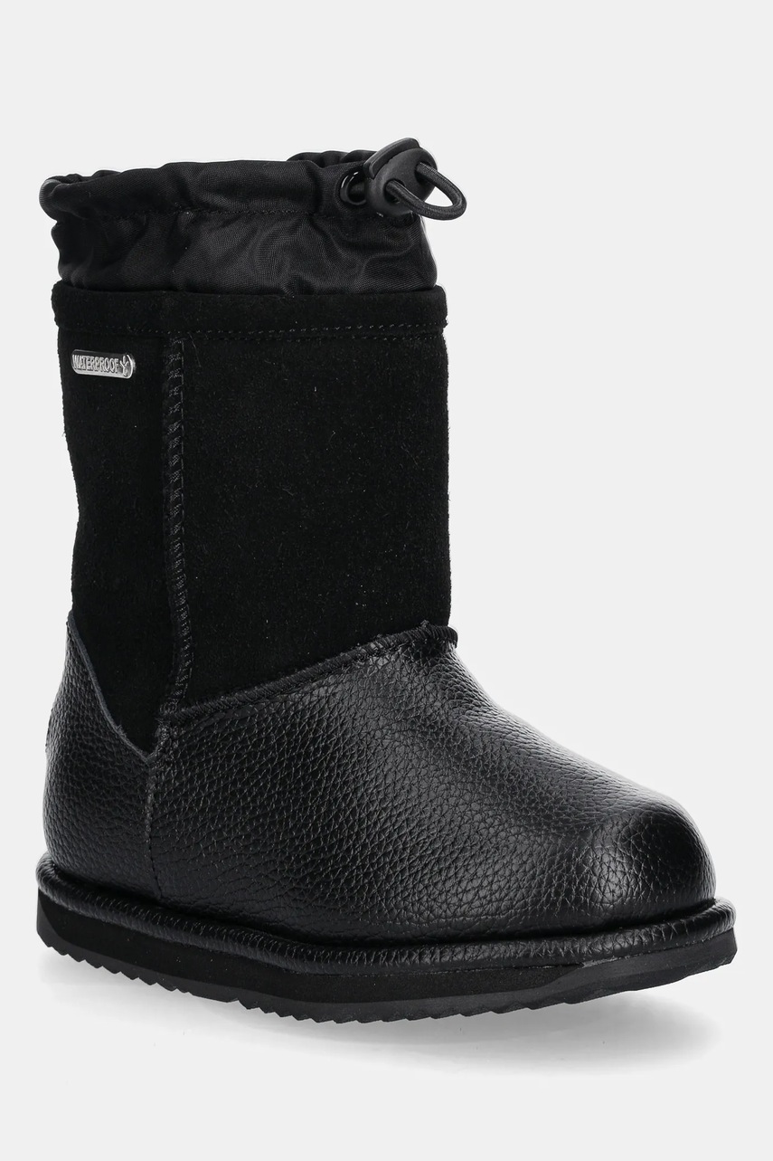 Emu Australia ghete de zăpadă din piele pentru copii Puggle culoarea negru, K13260