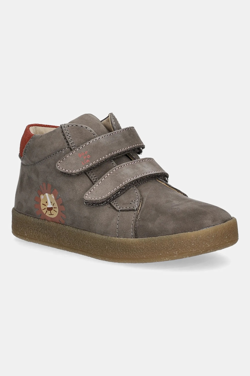 Garvalin pantofi năbuc pentru copii culoarea gri, 251325