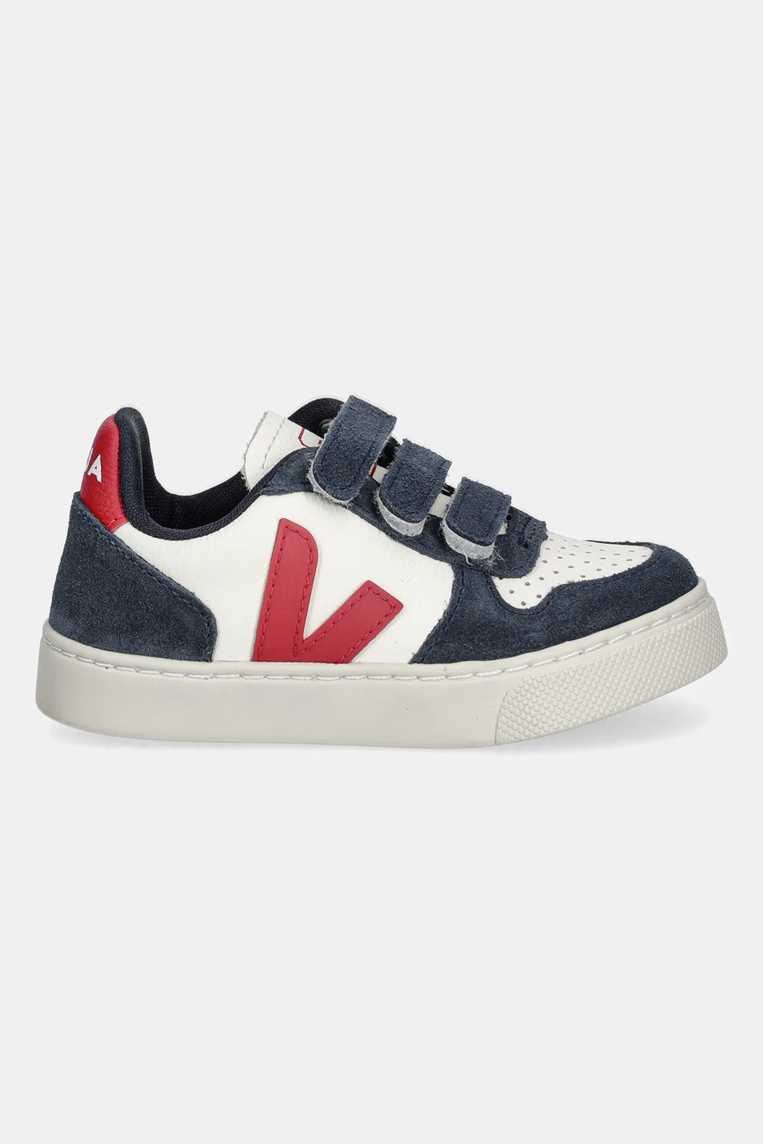 Детские кожаные кеды Veja Small V-10 цвет синий CV0520616