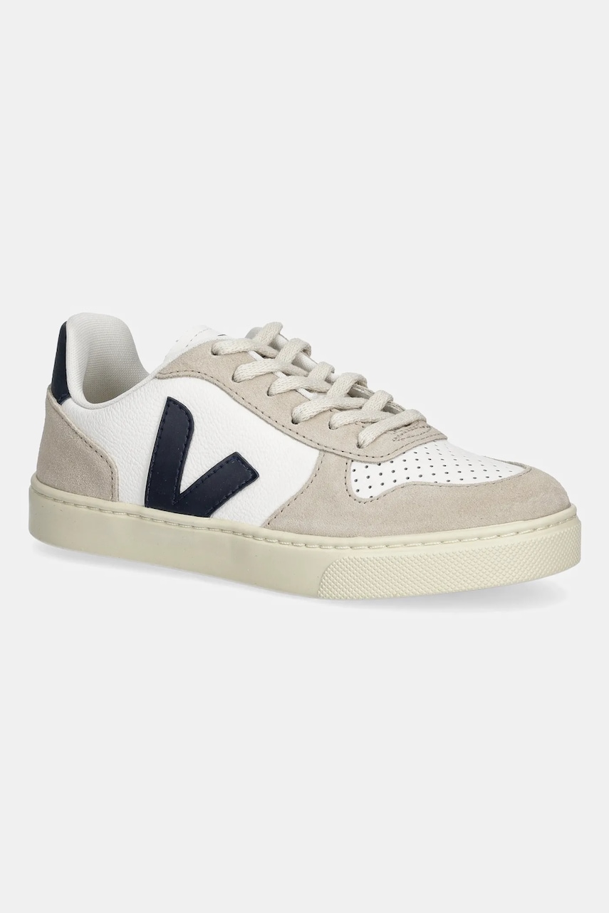 Levně Dětské kožené tenisky Veja Small V-10 Laces béžová barva, CX0503807