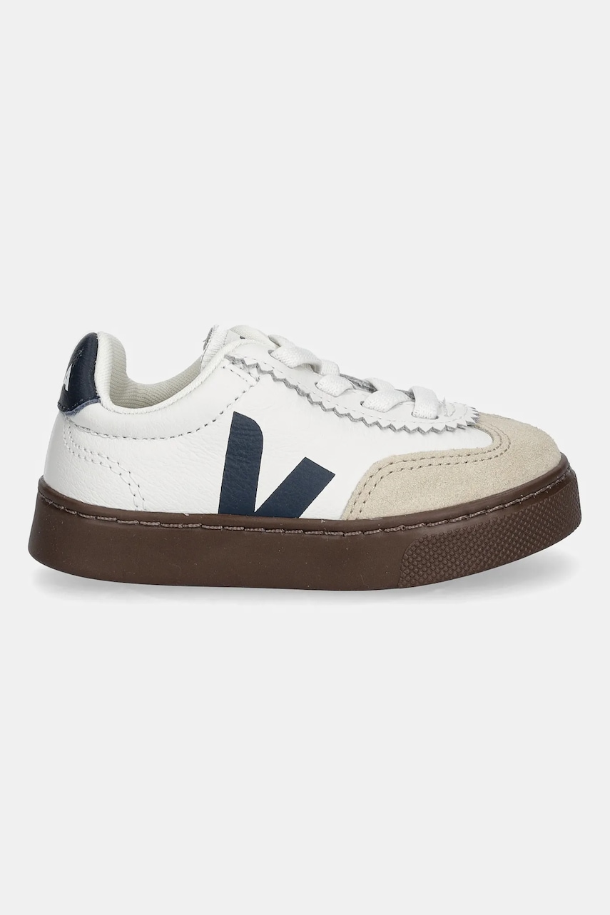 Детские кожаные кеды Veja Small Volley цвет бежевый SY2021013 Детские кожаные кеды Veja Small Volley цвет бежевый SY2021013