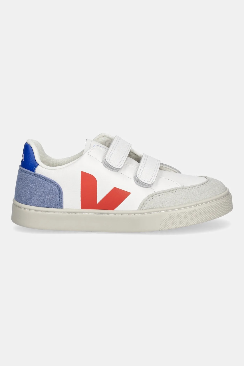 Детские кожаные кроссовки Veja Small V-12 цвет белый XV0520978 Детские кожаные кроссовки Veja Small V-12 цвет белый XV0520978