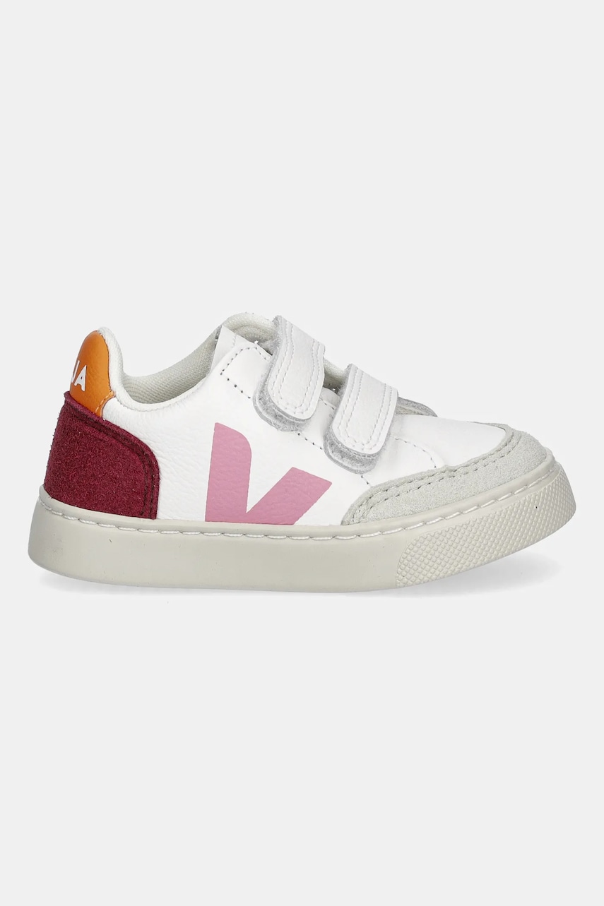 Детские кожаные кроссовки Veja Small V-12 цвет белый XV0520979 Детские кожаные кроссовки Veja Small V-12 цвет белый XV0520979