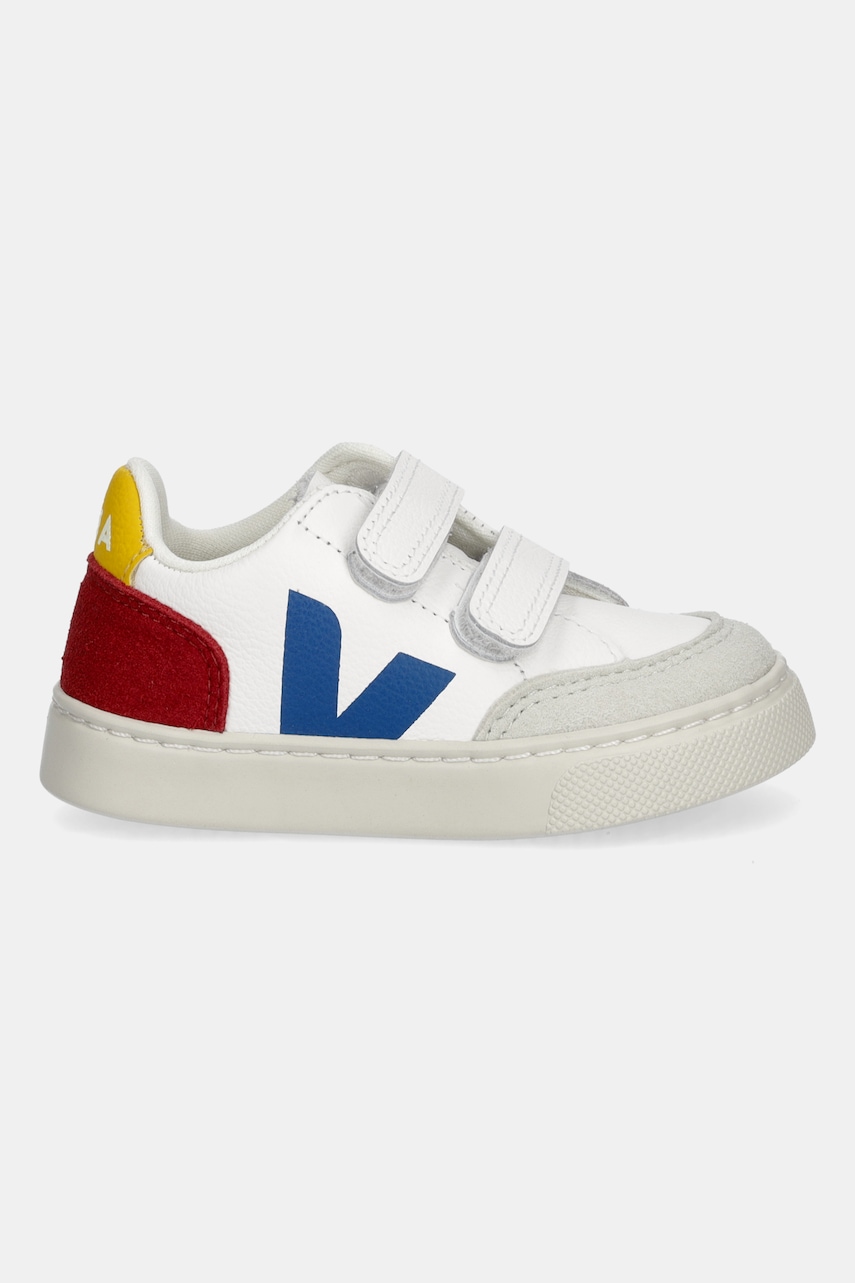 Детские кожаные кроссовки Veja Small V-12 цвет белый XV0520980 Детские кожаные кроссовки Veja Small V-12 цвет белый XV0520980