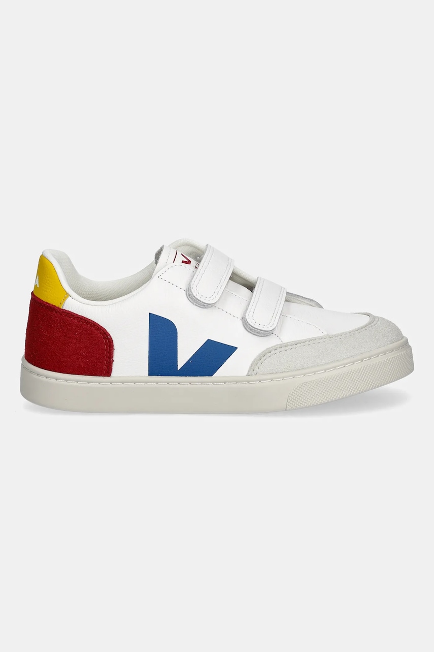 Детские кожаные кроссовки Veja Small V-12 цвет белый XV0520980 Детские кожаные кроссовки Veja Small V-12 цвет белый XV0520980