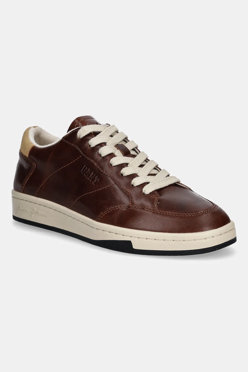 Gant sneakers din piele Prepus culoarea maro, 31631028