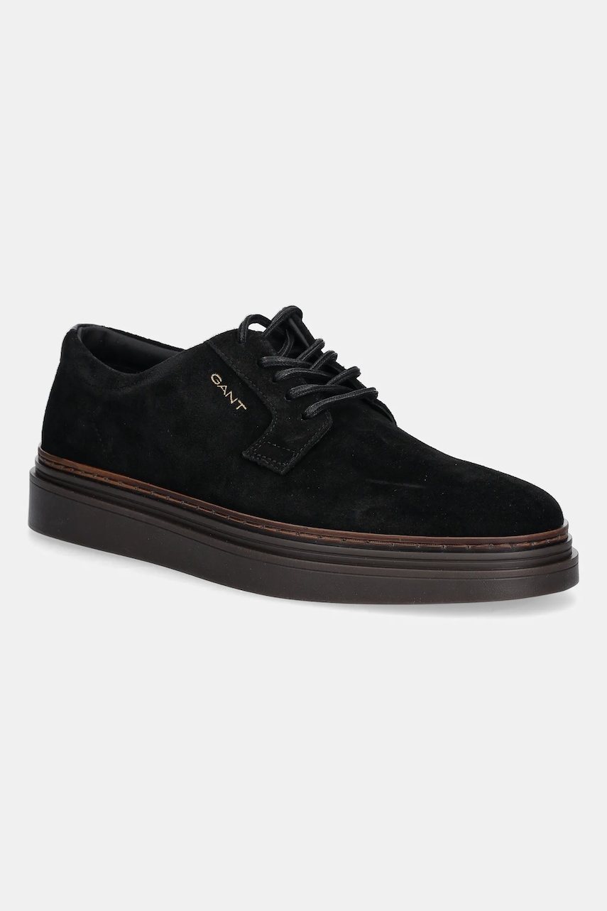 Gant pantofi de piele întoarsă Kinzoon culoarea negru, 31633019