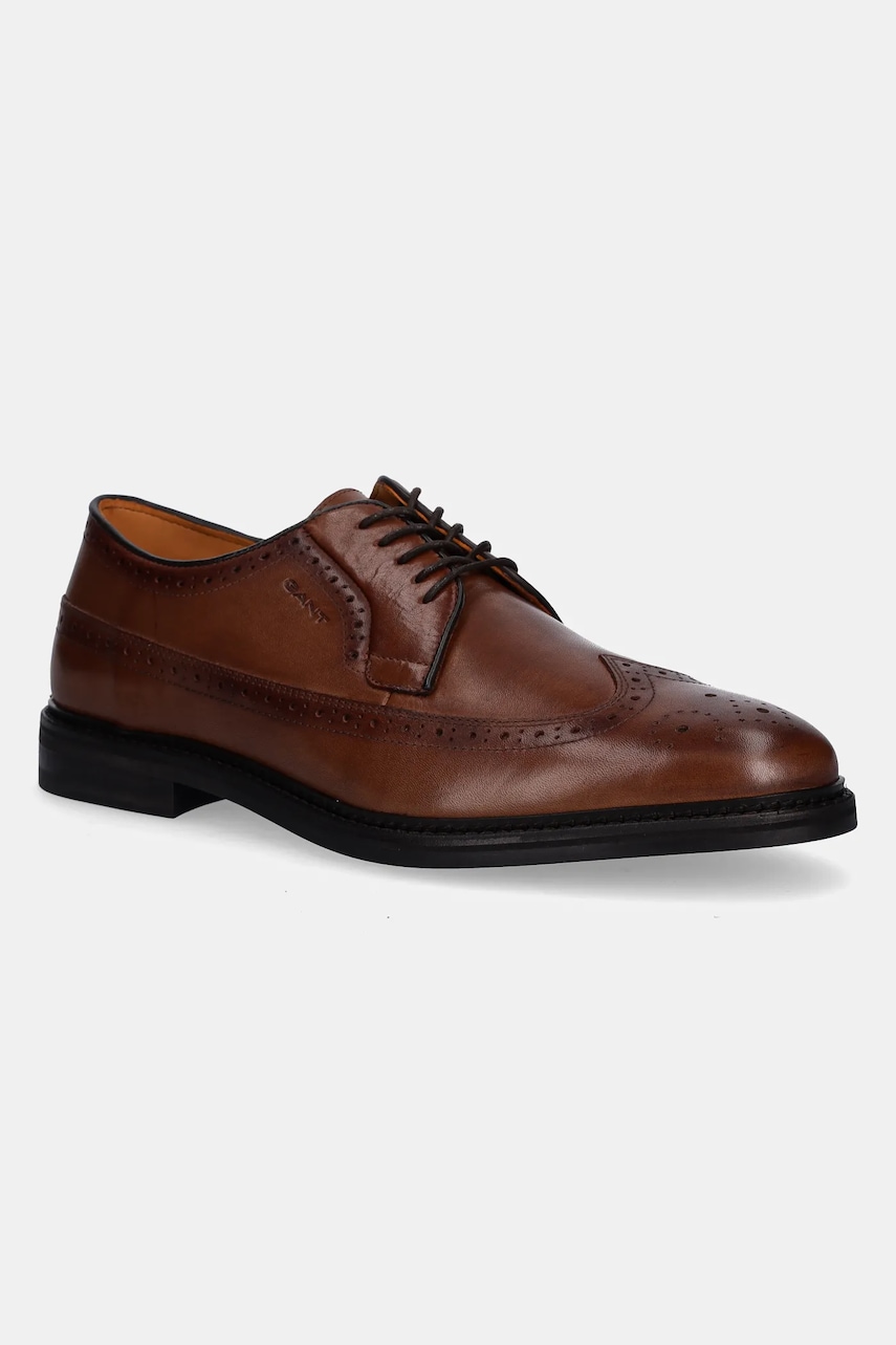 Gant pantofi de piele Bidford culoarea maro, 31631145
