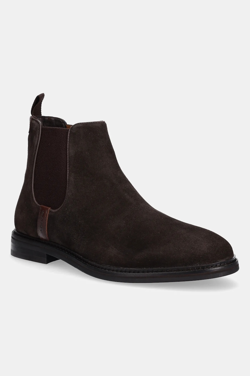 Gant botine din piele întoarsă Bidford culoarea maro, 31653144
