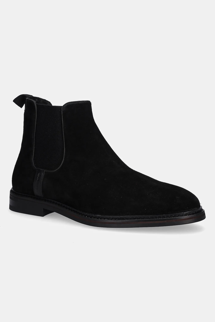 Gant botine din piele întoarsă Bidford culoarea negru, 31653144