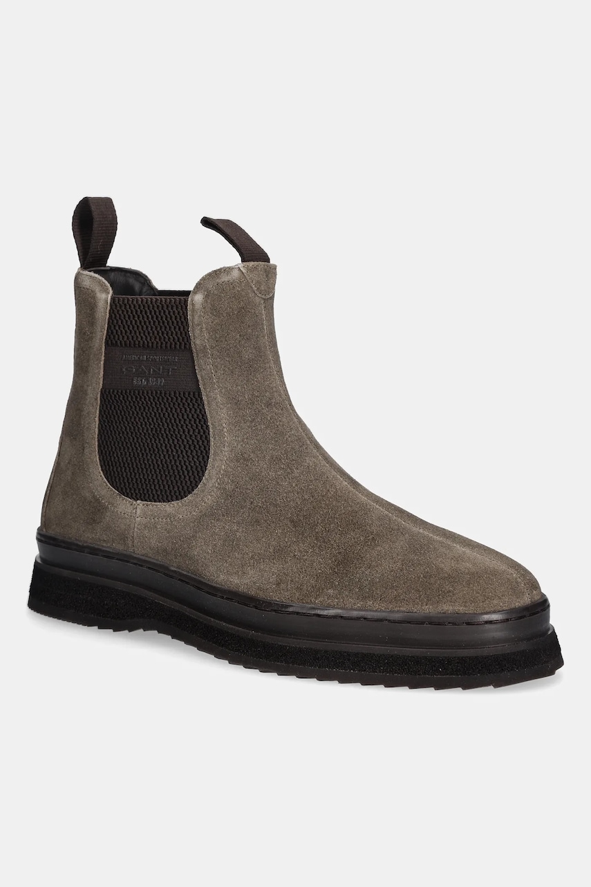 Gant botine din piele întoarsă Blistown culoarea maro, 31653138