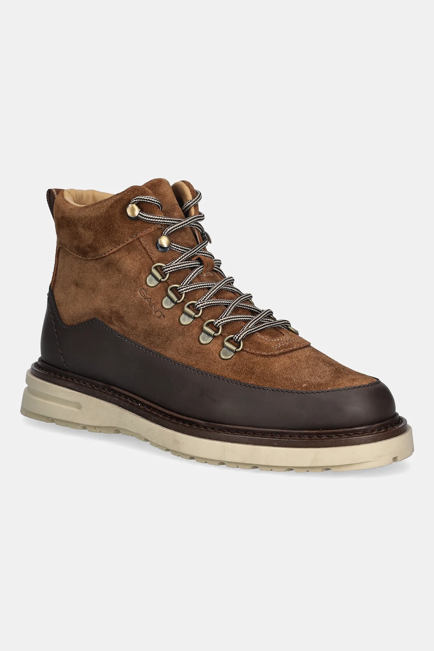 Gant bocanci de piele Hillprep culoarea maro, 31643121
