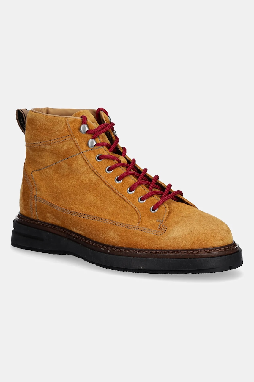 Gant botine de piele întoarsă Hillprep culoarea galben, 31643122