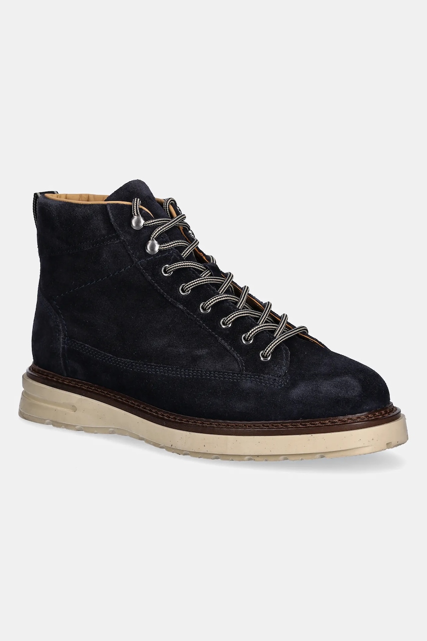 Gant botine de piele întoarsă Hillprep culoarea bleumarin, 31643122