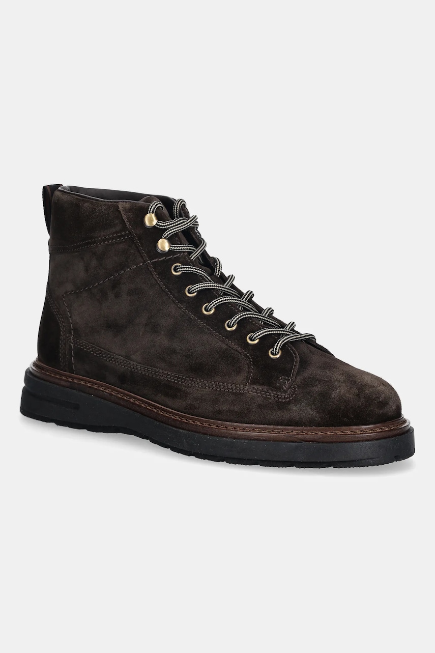 Gant botine de piele întoarsă Hillprep culoarea maro, 31643122