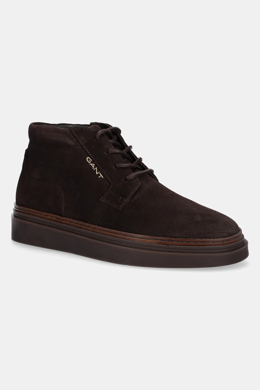 Gant botine de piele întoarsă Kinzoon culoarea maro, 31643638