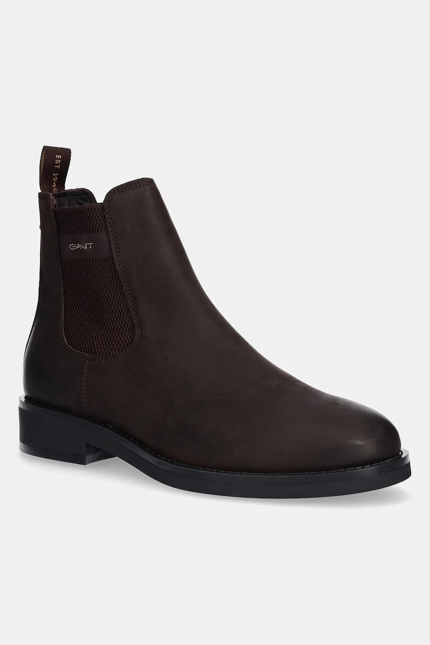 Gant ghete chelsea de piele Prepdale culoarea maro, 31651104