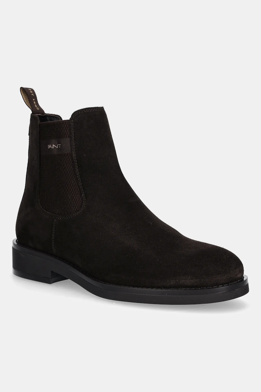 Gant botine din piele întoarsă Prepdale culoarea maro, 31653106