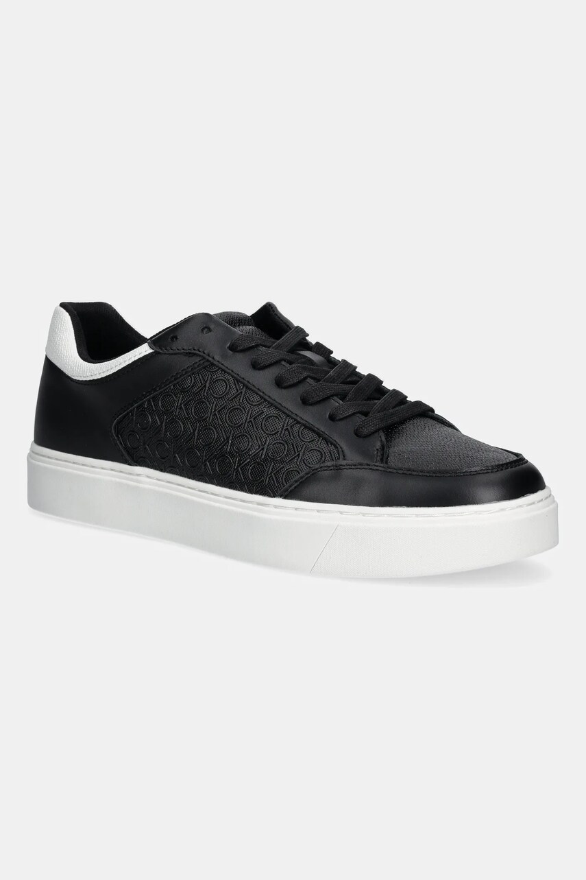 Levně Tenisky Calvin Klein CLEAN CUP LOW LACEUP MONO pánské, černá barva, HM0HM01899