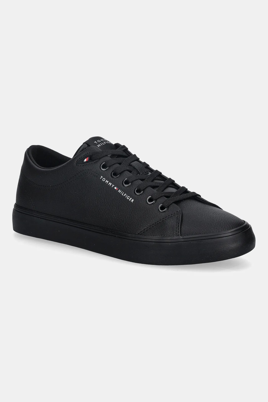 Levně Tenisky Tommy Hilfiger TH HI VULC CORE LOW LTH II ESS pánské, černá barva, FM0FM05511