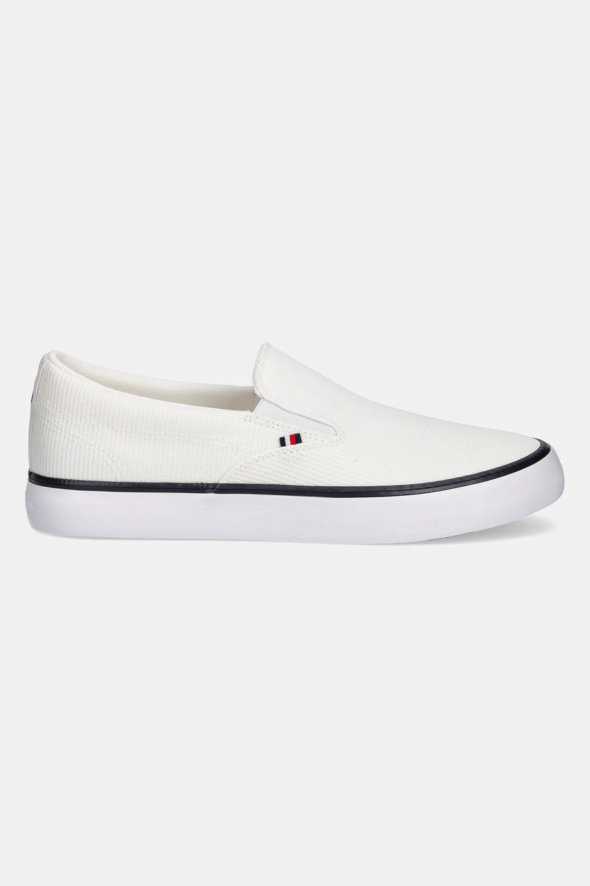 Кеды Tommy Hilfiger TH HI VULC CORE LOW II SLIPON цвет белый FM0FM05514