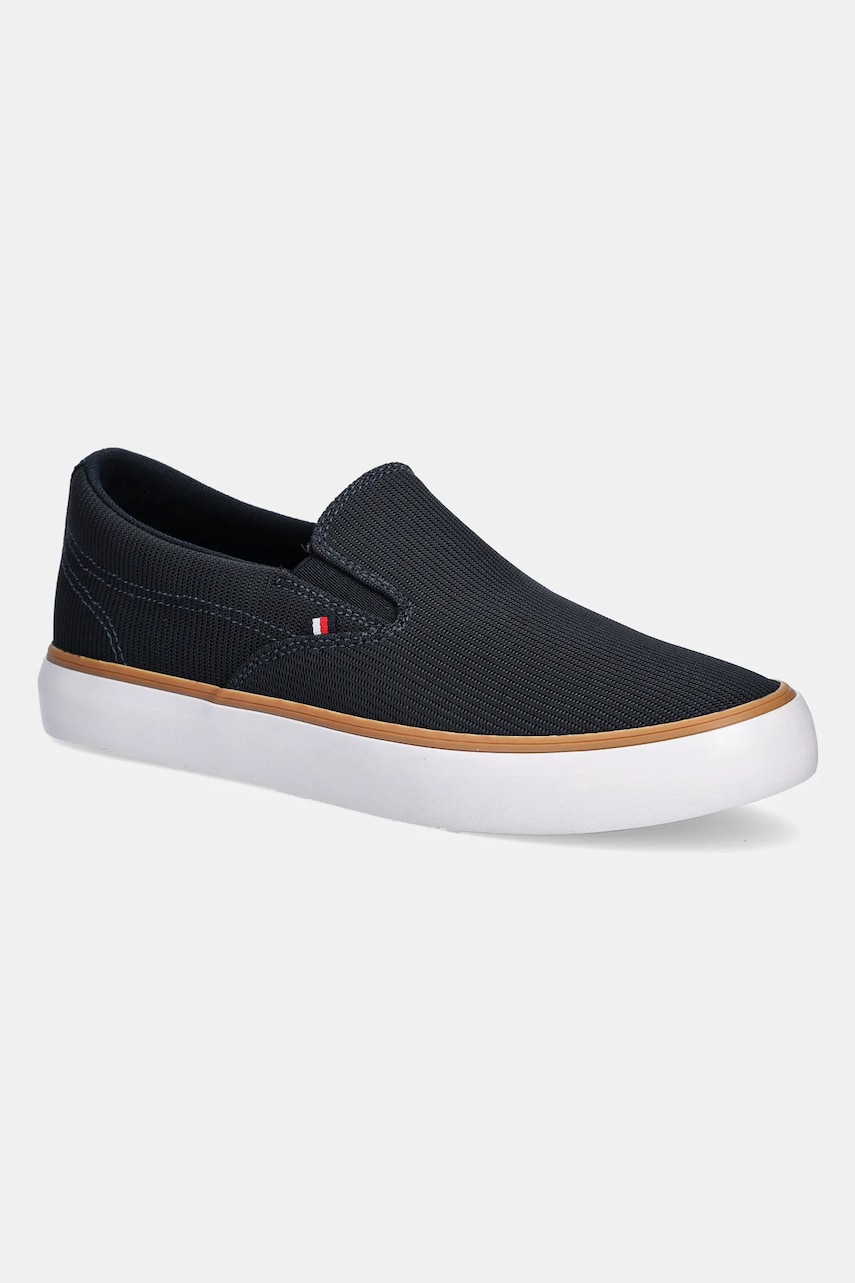 Levně Tenisky Tommy Hilfiger TH HI VULC CORE LOW II SLIPON tmavomodrá barva, FM0FM05514