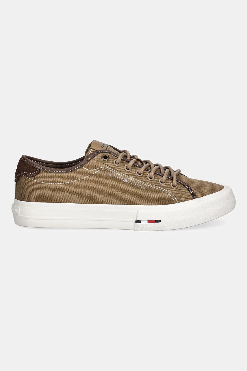 Кеды Tommy Hilfiger TH HI VULC STREET CANVAS цвет коричневый FM0FM05515